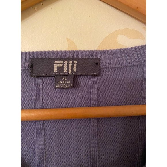 Fiji 100% Cashmere Ribbed Lavender Sweater - Picture 3 of 4